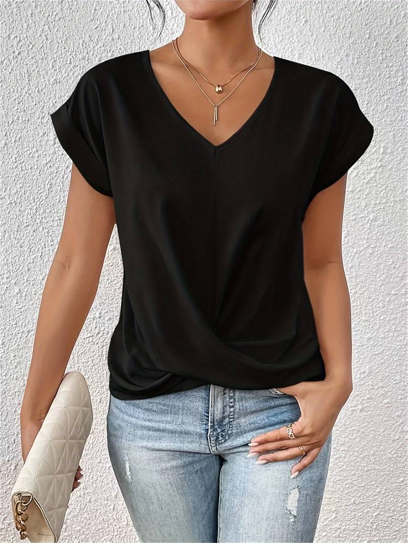 Daniella™ Casual top met V-hals