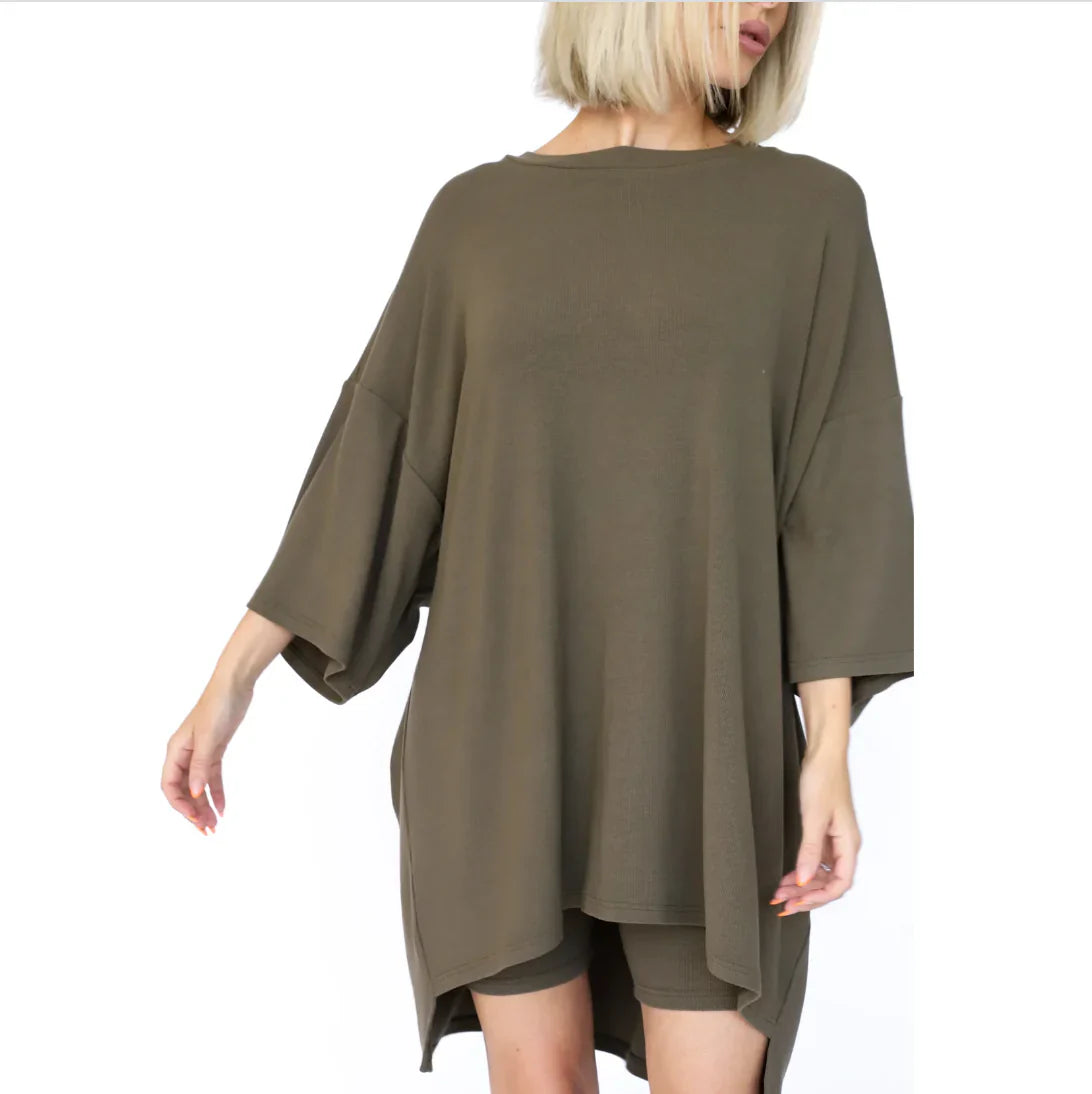 Camilla™ Comfortabel oversized shirt en shortset